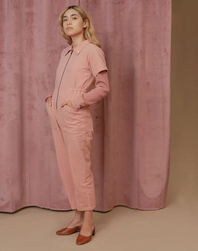 Women's Casual Jumpsuit with Pockets and Zipper