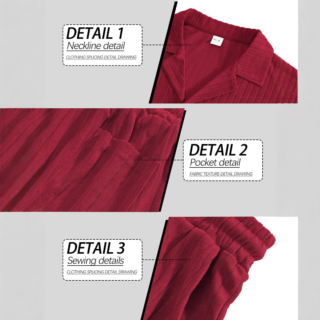 Men's Ribbed Fine Knit Lounge Set