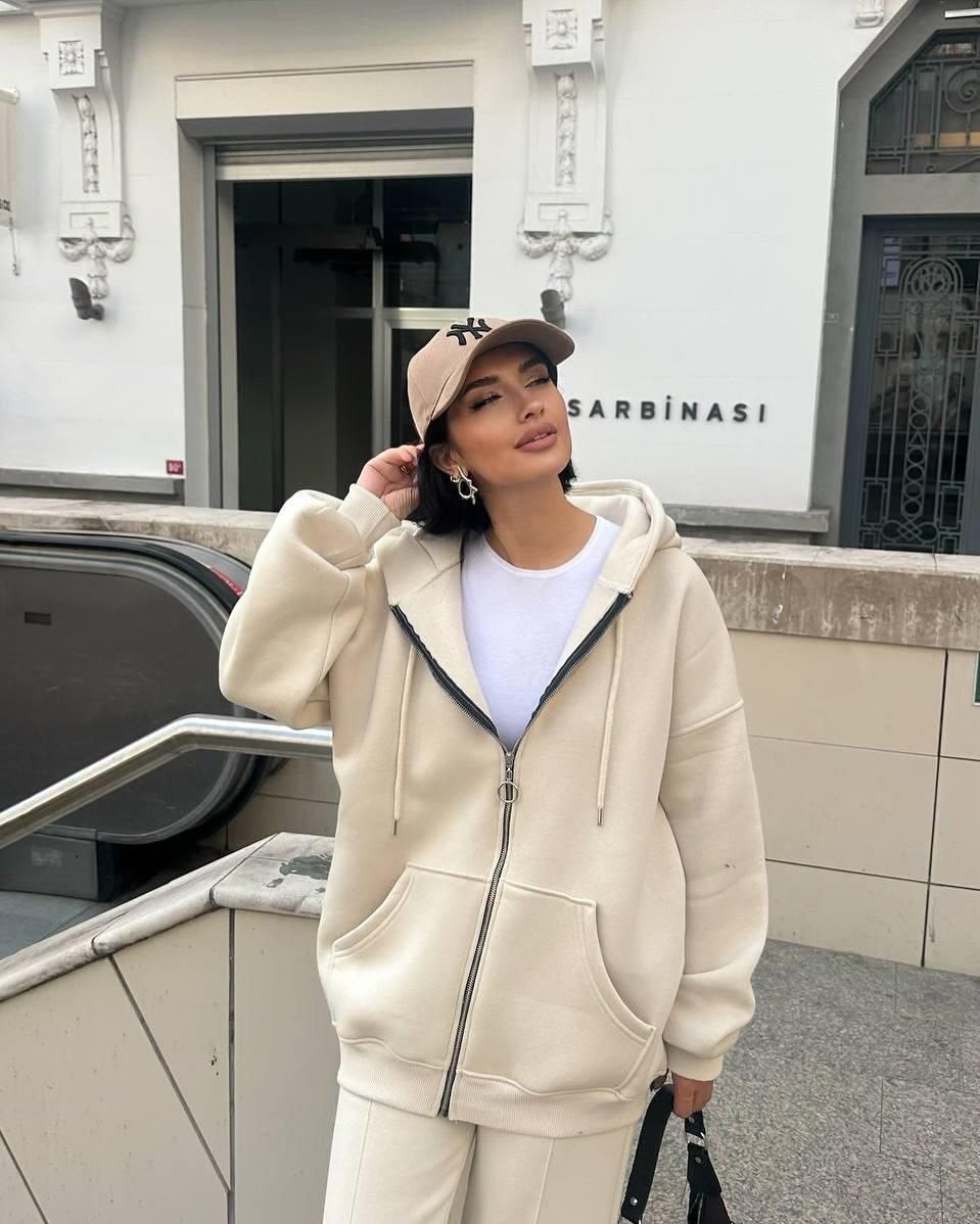 Women's Hoodie and Wide-Leg Joggers Set