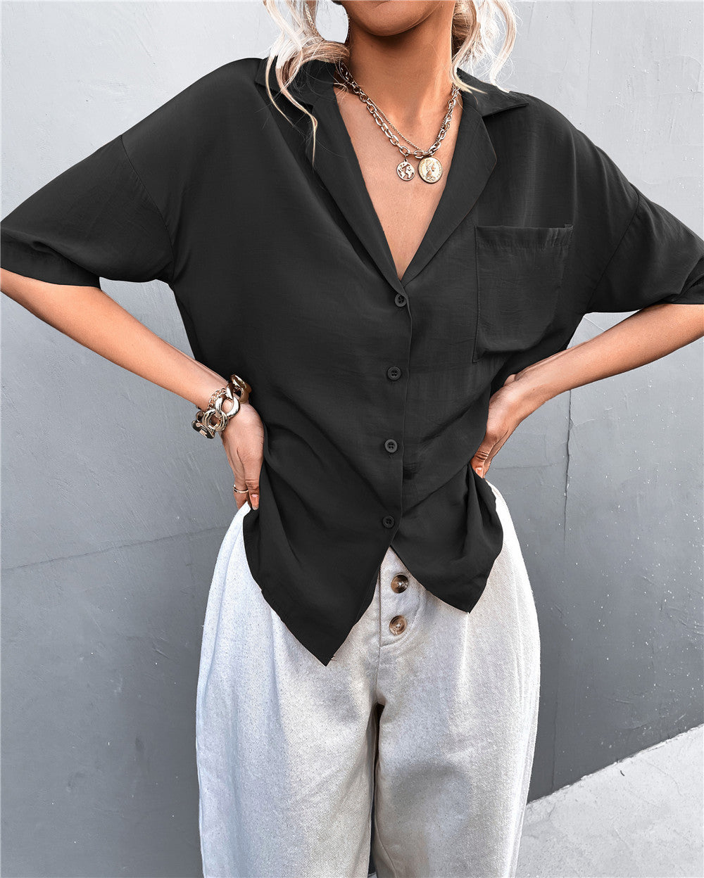 Women's Short-Sleeve Blouse