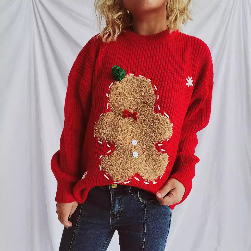 Women's Festive Cookie Print Sweater