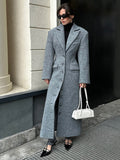 Women's Elegant Textured Wool Coat with Pockets