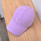 Men's Distressed Vintage Cotton Baseball Cap