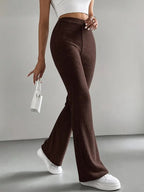 Women's High-Waisted Knit Pants