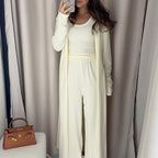 Women's Elegant Lounge Set with Cardigan