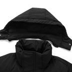Women's Long Down Jacket with High Collar and Windproof Features