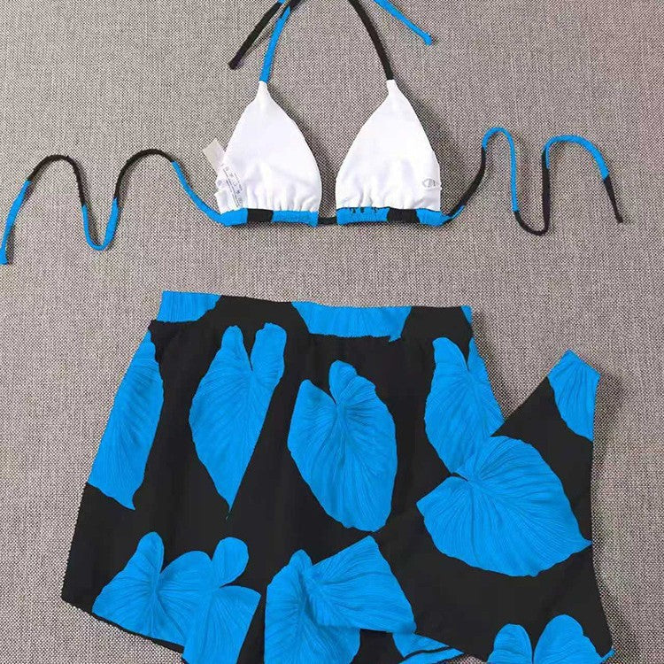 Women's 2-Piece Bikini Set with Trendy Skirt