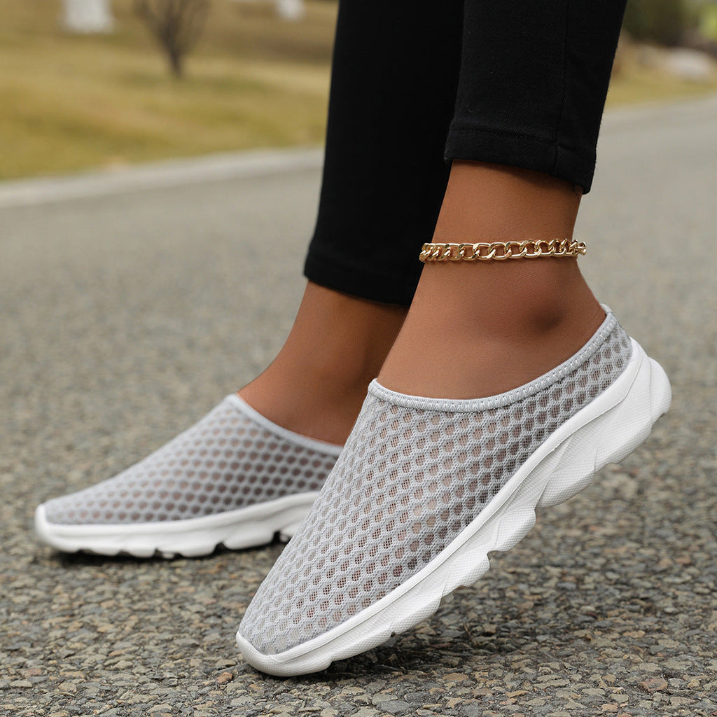 Women's Breathable Slip-On Sports Shoes with Flexible Mesh Design