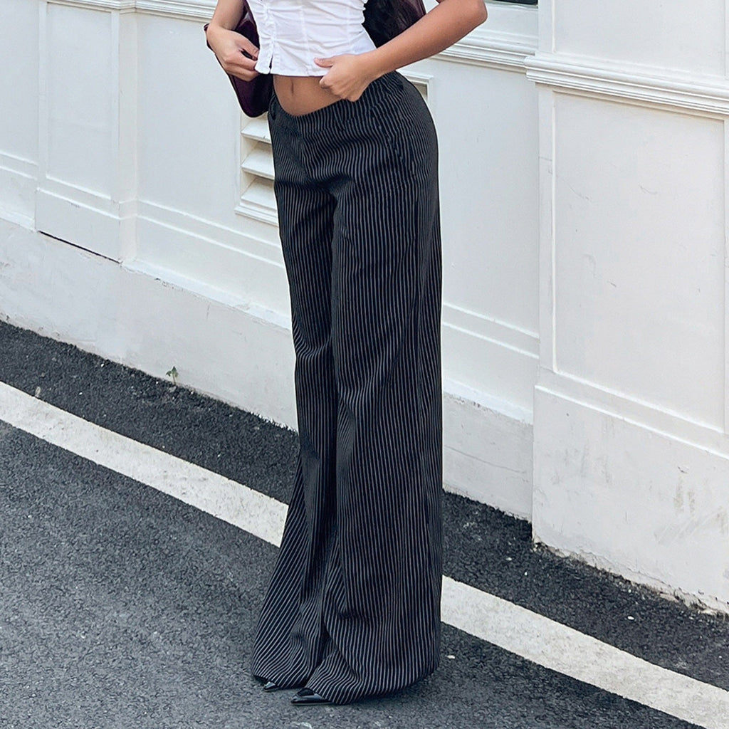 Elegant Striped Flare Pants