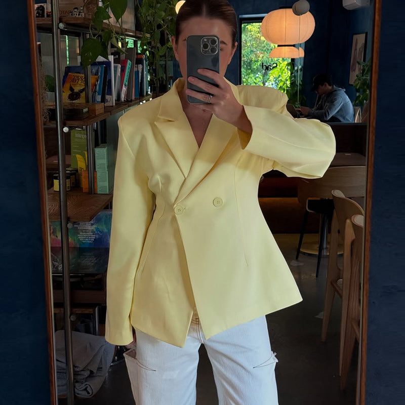 Women's Elegant Double-Breasted Oversize Blazer