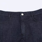 Women's Denim Skirt with Elegant Lace and Button Details