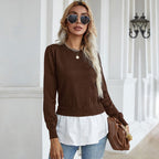 Women's Fashion Layered-Look Pullover