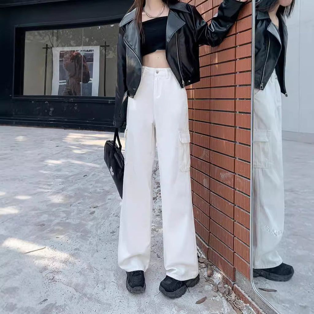 Women's Wide-Leg Cargo Pants with Practical Pockets