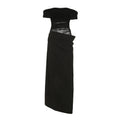 Elegant Slim-Fit Evening Dress with Sheer Inserts