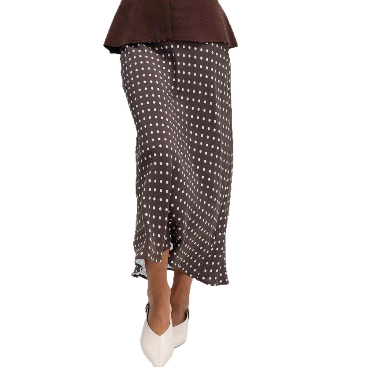 Women's Flowy Polka Dot Maxi Skirt
