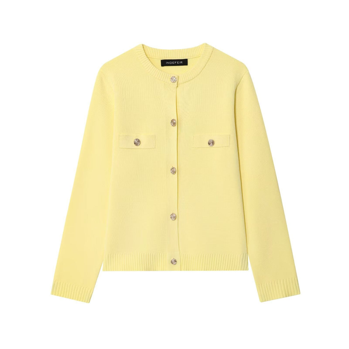 Women's Cardigan with Button Details and Chest Pockets