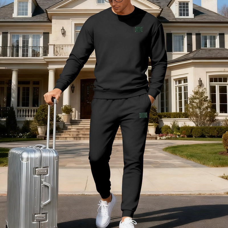 Men's Travel-Friendly Slim-Fit Loungewear Set