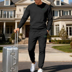 Men's Travel-Friendly Slim-Fit Loungewear Set