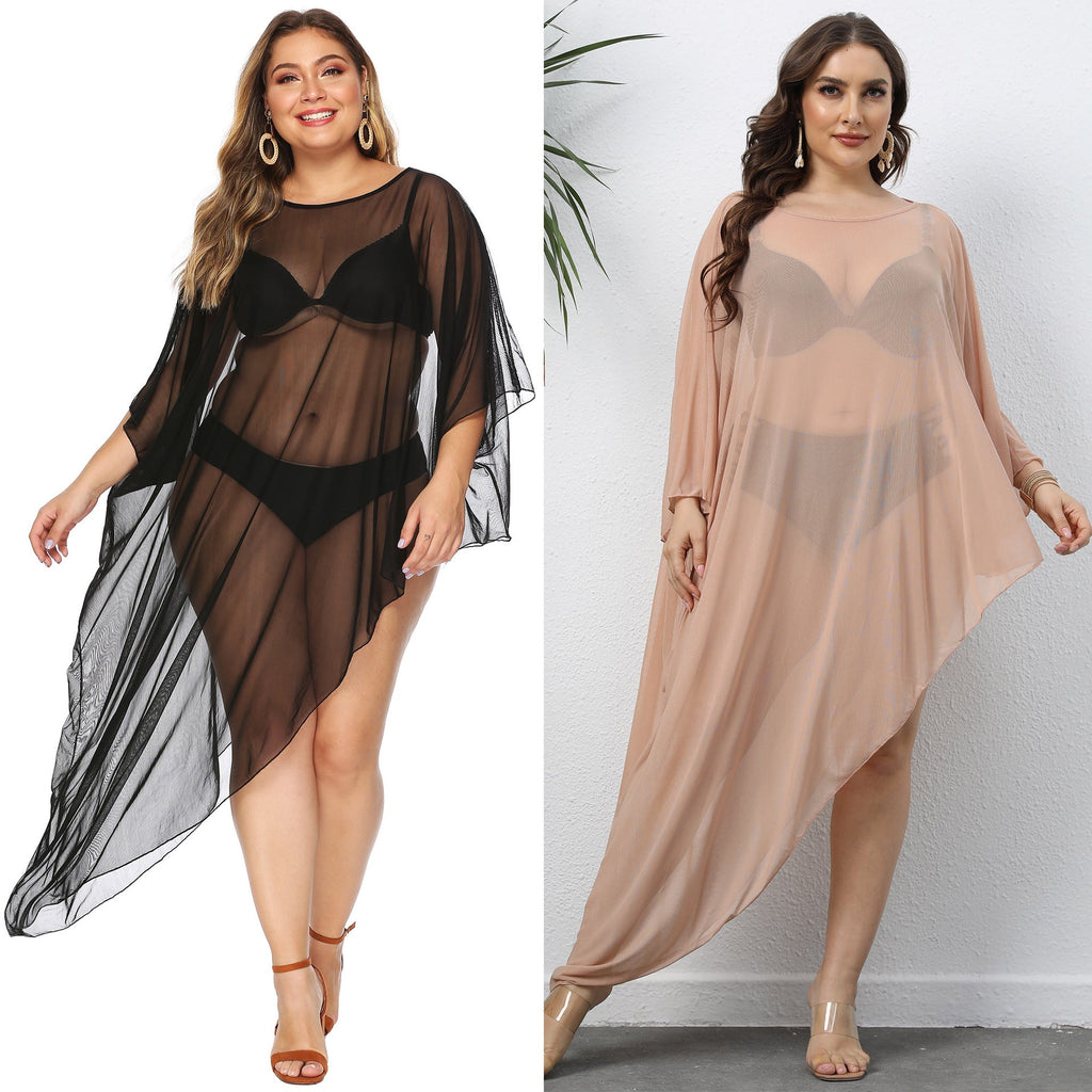 Women's Elegant Lightweight Mesh Beach Cover-Up