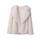 Women's Elegant Faux Fur Jacket with Soft Collar