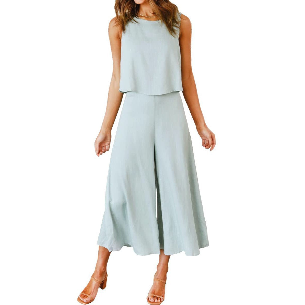 Women's Airy Jumpsuit with Relaxed Fit and Practical Pockets