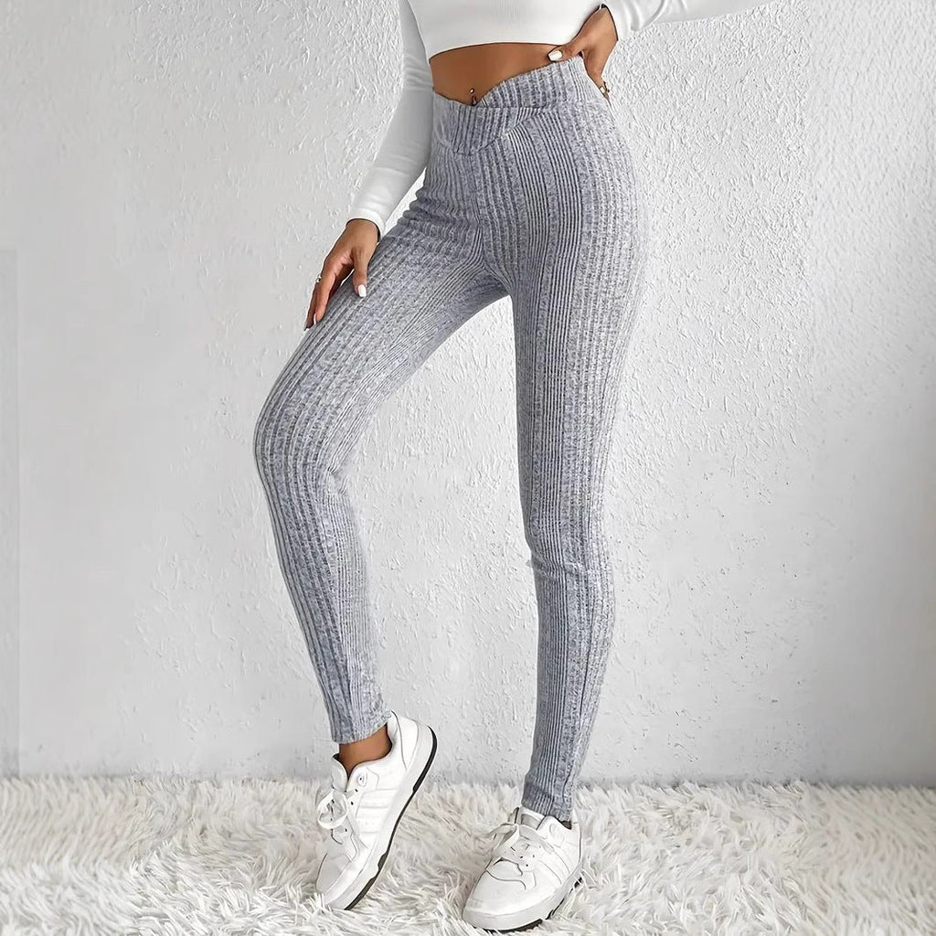 Women's High-Quality Ribbed Knit Leggings