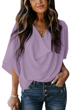 Women's Boat Neck Blouse with Casual Fit