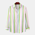 Long-Sleeve Blouse with Fresh Stripe Look