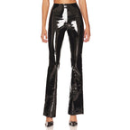 Women's High-Gloss Flared Leggings