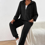 Textured Hoodie and Joggers Set