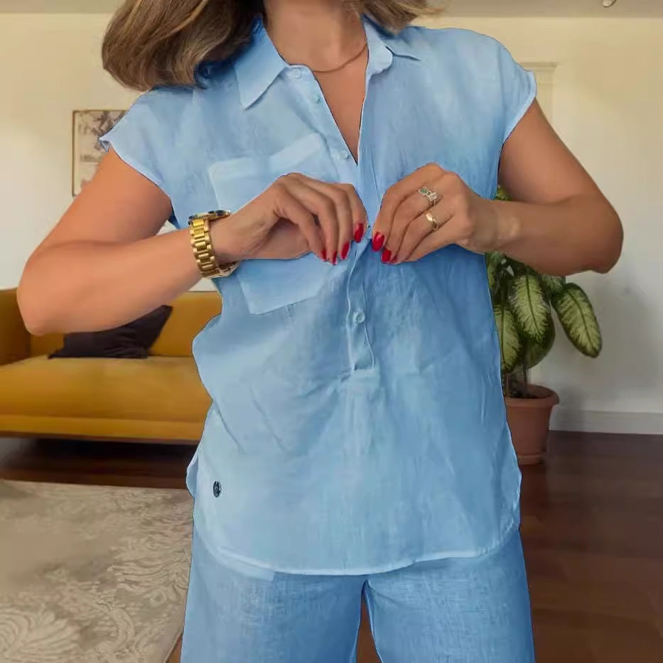 Elegant Women's Linen Blouse