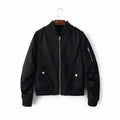 Women's Bomber Jacket with Practical Pockets and Sporty Cut