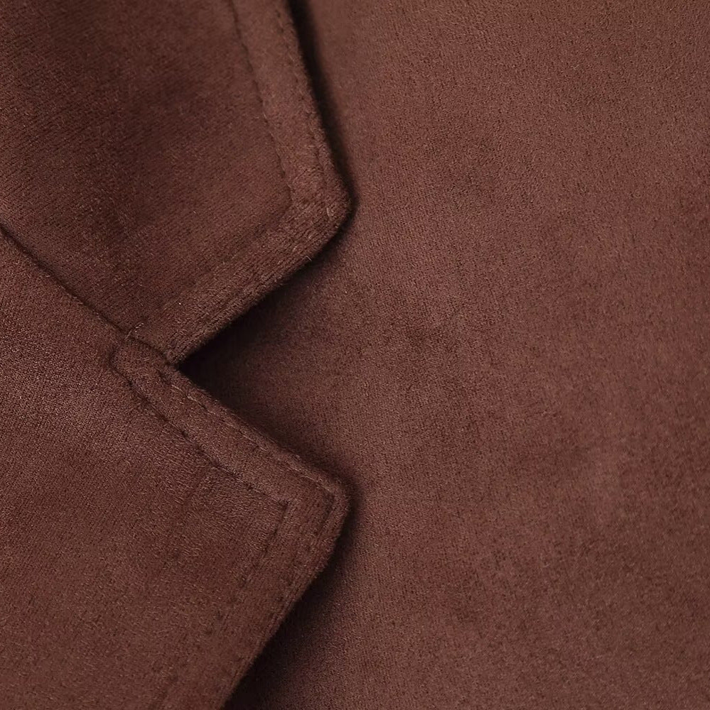 Women's Elegant Suede Blazer Jacket