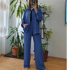 Casual and Elegant Blazer and Pants Ensemble