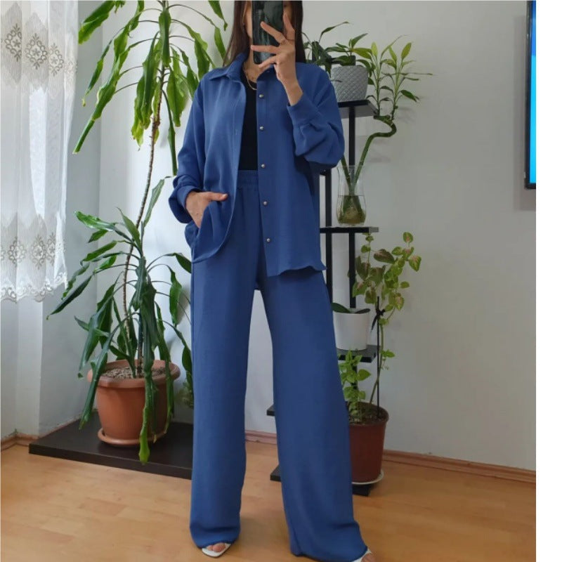 Casual and Elegant Blazer and Pants Ensemble