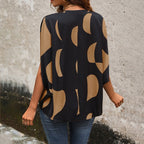 Women's Blouse with Graphic Print and Loose Fit