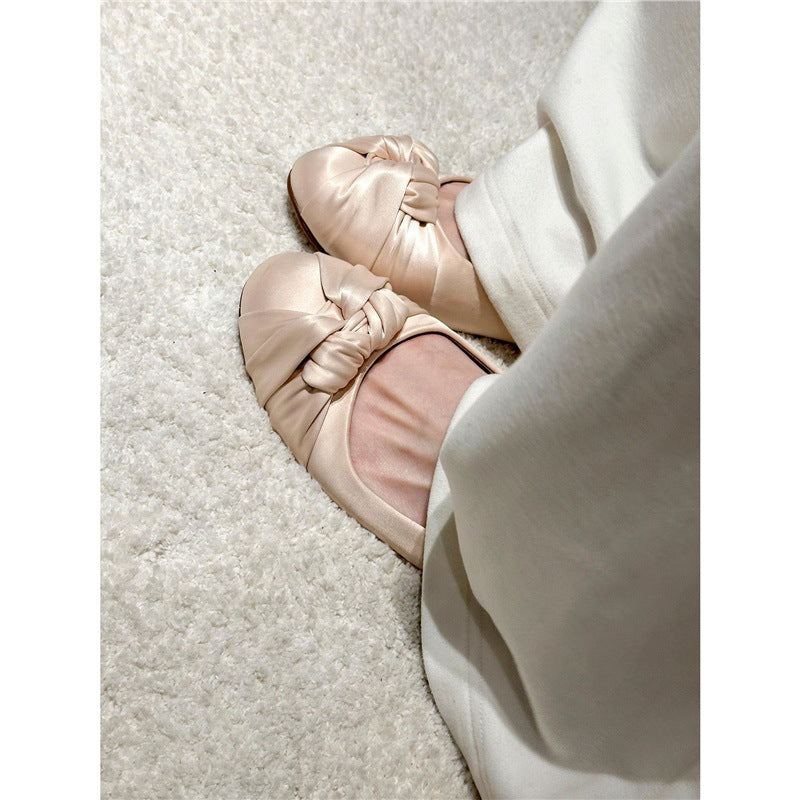 Women's Ballet Flats with Elegant Knot Design