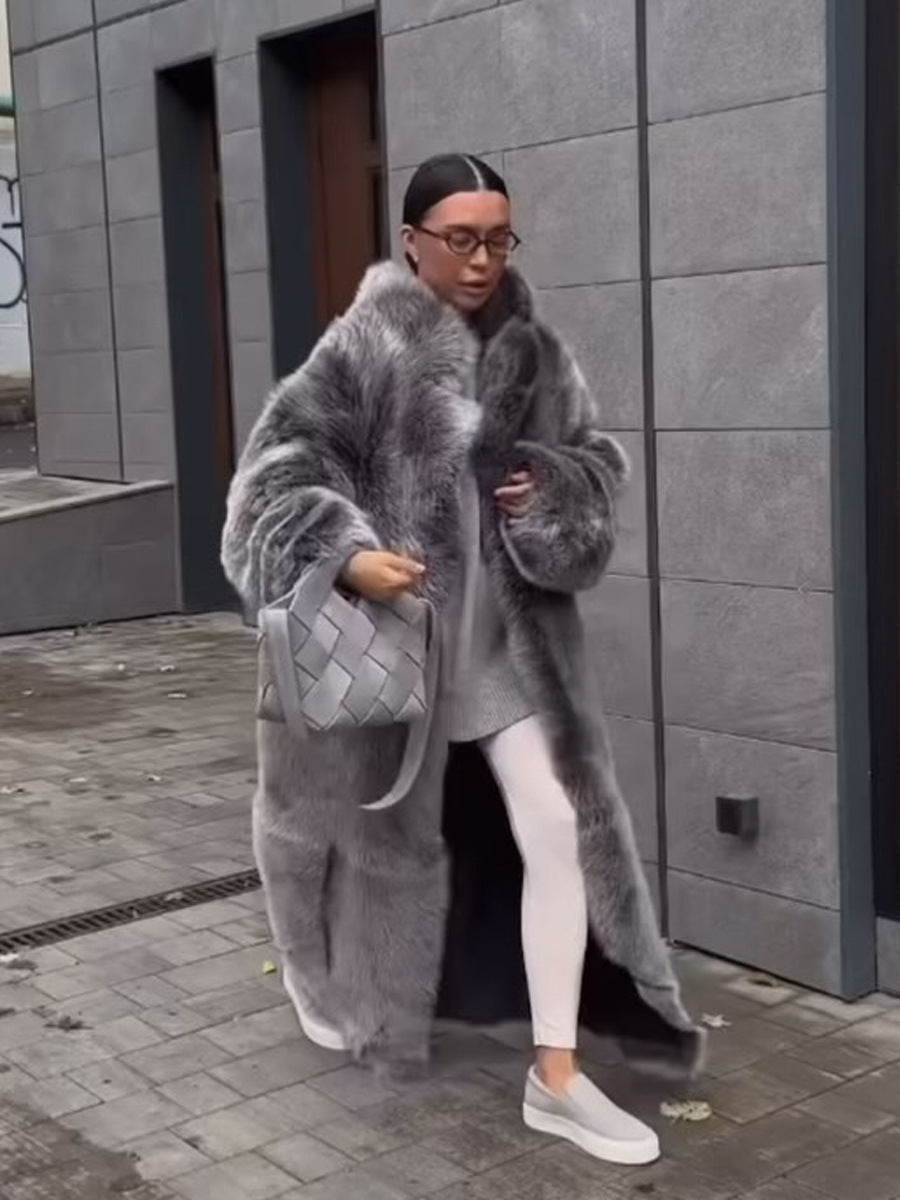 Women's Luxury Faux Fur Coat