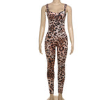 Women's Jumpsuit with Refined Snakeskin Design and Figure-Hugging Cut