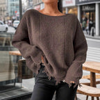 Women's Cotton Sweater with Oversized Fit