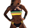 Women's Striped Bandeau Bikini
