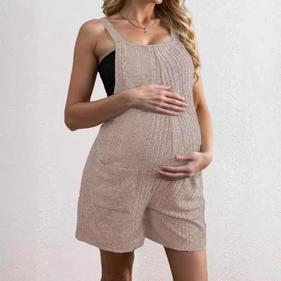 Women's Casual Strap Jumpsuit with Practical Pocket Design