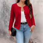 Women's Fine Knit Button-Down Cardigan