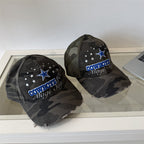 Men's Distressed Camouflage Graphic Baseball Cap