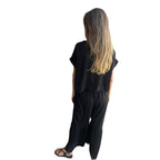 Women's Elegant and Airy Summer Set with Wide Cut and Elastic Waistband