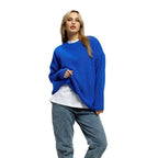 Women's Chunky Knit Comfort Sweater with Round Neckline