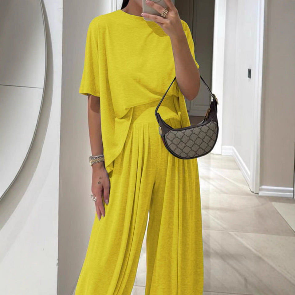 Women's Comfortable Wide-Leg Set
