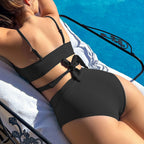 Women's Swimsuit with Wrap Design and High-Cut Bottoms