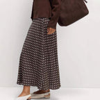 Women's Flowy Polka Dot Maxi Skirt