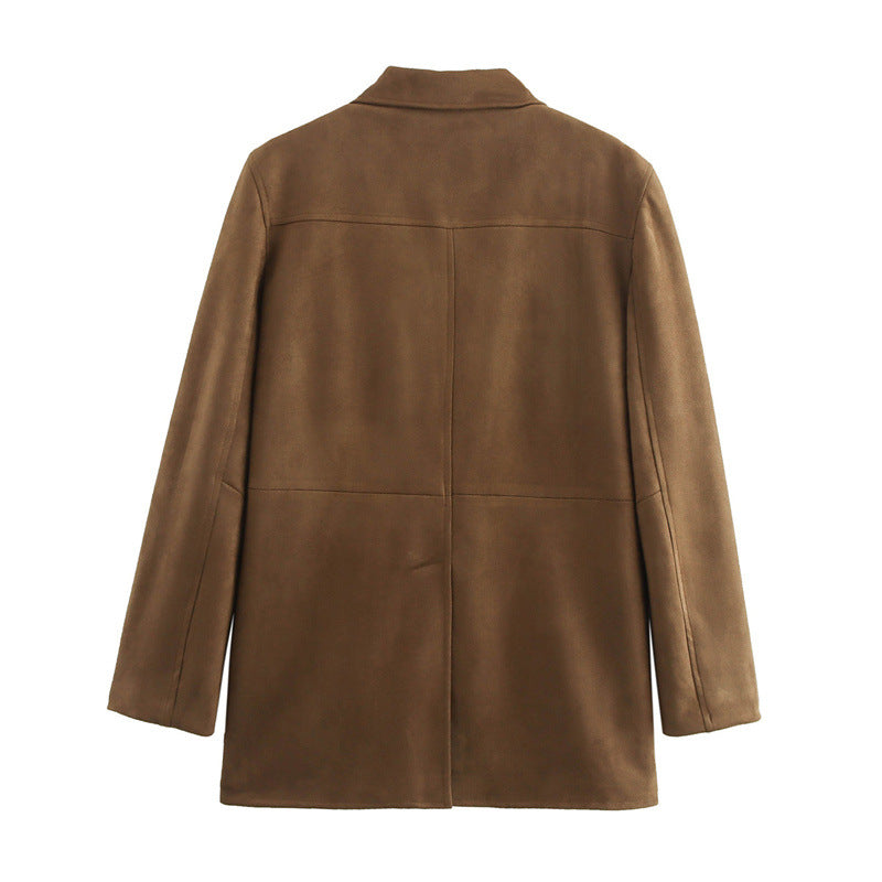 Women's Elegant Suede Blazer